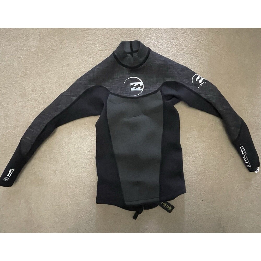 Wetsuit Surf Top Youth 8 Billabong Foil 202 Furnace Black Beach Water Sports